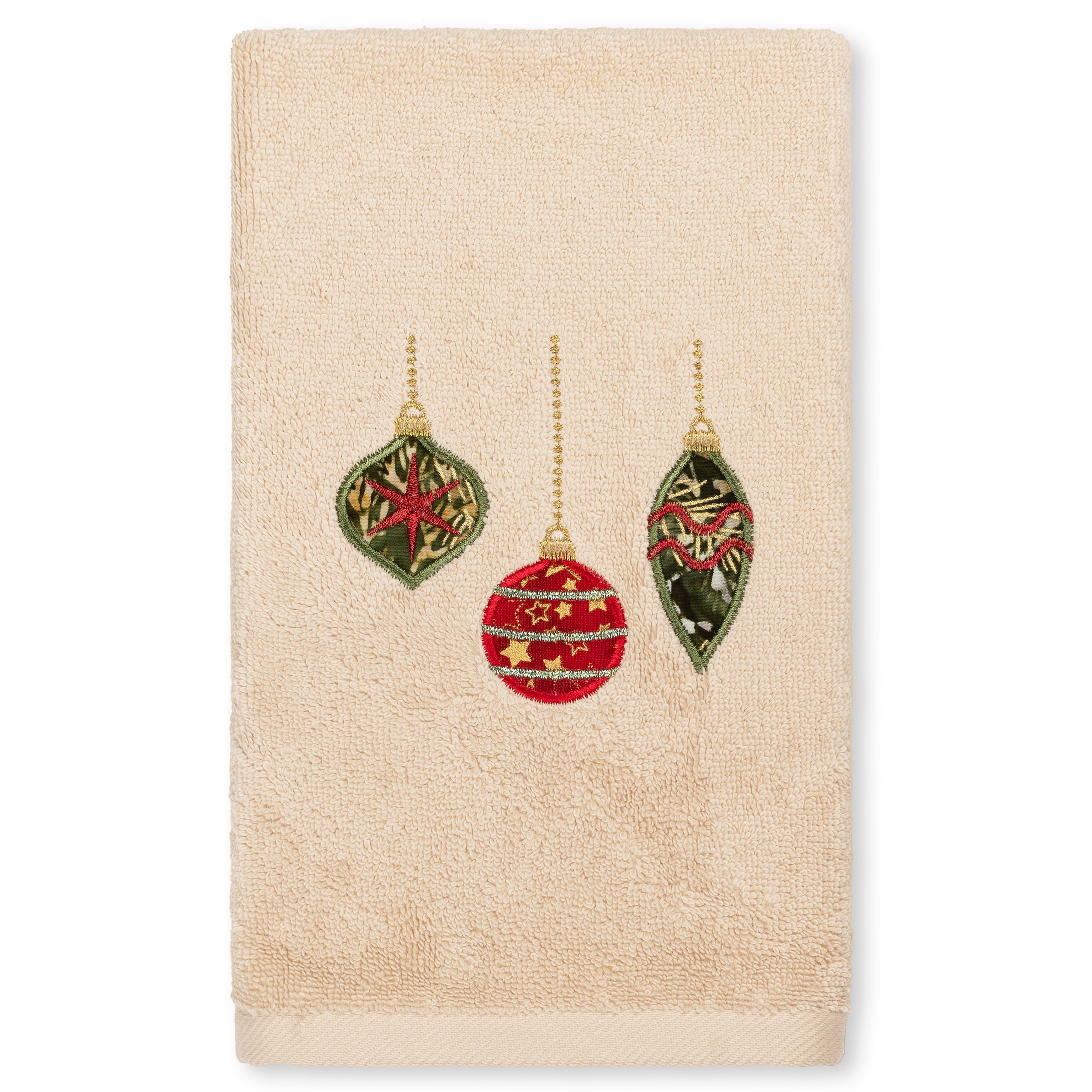 Linum Home Textiles Christmas Ornaments Embroidered Luxury 100% Turkish Cotton Hand Towel