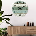 thumbnail image 3 of HLONK Wall Clock Elegant Wood Grain Design Large Wall Clock Battery-Operated Convenience Small Wall Clock Style7, 3 of 4