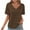 Coffee, variant on TKLPEHG Tops for Women Trendy Casual Short Sleeve T Shirts Summer Solid Color Loose V Neck Tshirt Lightweight Going Out Tops Blouse(Coffee,S)