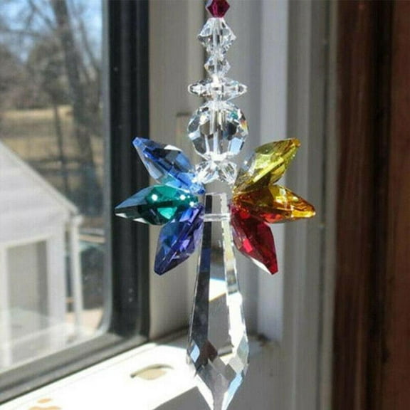 SHAPERME Rainbow Angel Crystal Beads Suncatcher Pendants Window Hanging Decor
