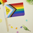 thumbnail image 3 of 200 Pack Intersex Progress Gay Pride Stick Flag Small Mini Rainbow Hand Held LGBTQ Flags,5x8 Inch,200x small Rainbow stick flags,Photo Color, 3 of 6