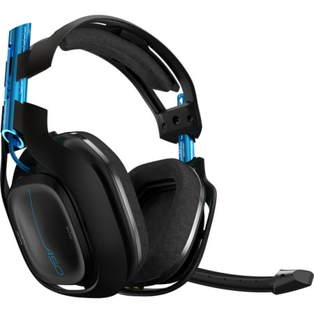 Astro A50 Headset - Stereo - Black, Blue - Mini-phone - Wired/Wireless - 48 Ohm - 20 Hz - 20 MHz - Over-the-head - Binaural - Circumaural -