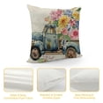 thumbnail image 4 of Creowell  Blue Truck Hydrangea Spring Throw Pillow Covers Pink Floral Outdoor Spring Summer Decor Farmhouse Lumbar Decorative Throw Pillows Cases Decorations for Couch Sofa Porch, 4 of 5