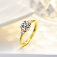 thumbnail image 5 of Anillo de plata S925 con diamante Mosan redondo de 1 quilate y 6,5 mm para mujer, baño Seiko, moissanita de 14 quilates, 5 of 5