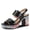 BLACK MULTI, variant on Spring Step Azucar Women's Sandal with Leather Upper and Mosaic Block Heel