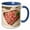 Blue/White, variant on 3drose, Usa, Massachusetts, Wareham, Cranberries Newly Harvested, 11oz Mug