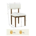thumbnail image 3 of Best Master Furniture Yvetta Mid Century Modern Dining Chairs, Set of 2, White/Light Oak, 3 of 5