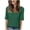Green-A, variant on Penkiiy Women's V Neck T Shirts Half Sleeve Tops Casual Solid Summer Tees 2XL Black