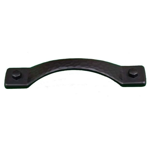 Rustic Hammered Drawer Pull Pull Matte Black (Set of 10