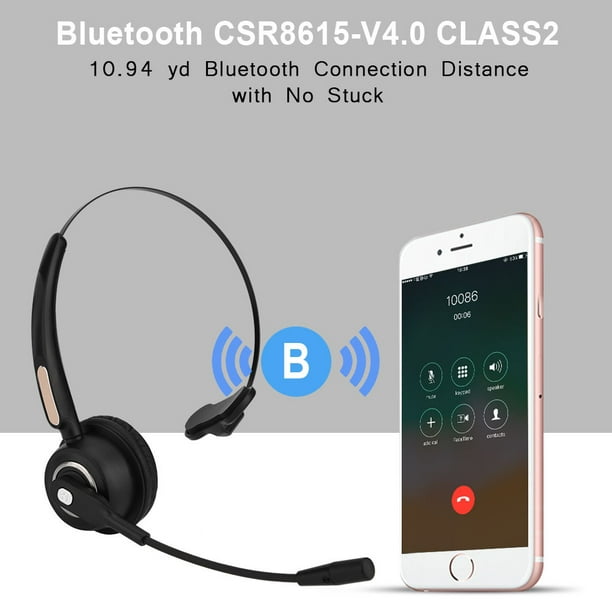 Casque de téléphone sans fil Bluetooth 5.0, casque d'écoute pour Center  d'appels, ordinateur de