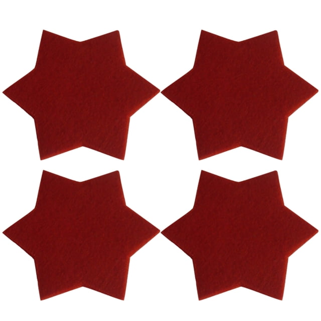 Agiferg 4 Pcs Napperon Étoile à Six Branches Antidérapant Isolation Maison de Noël