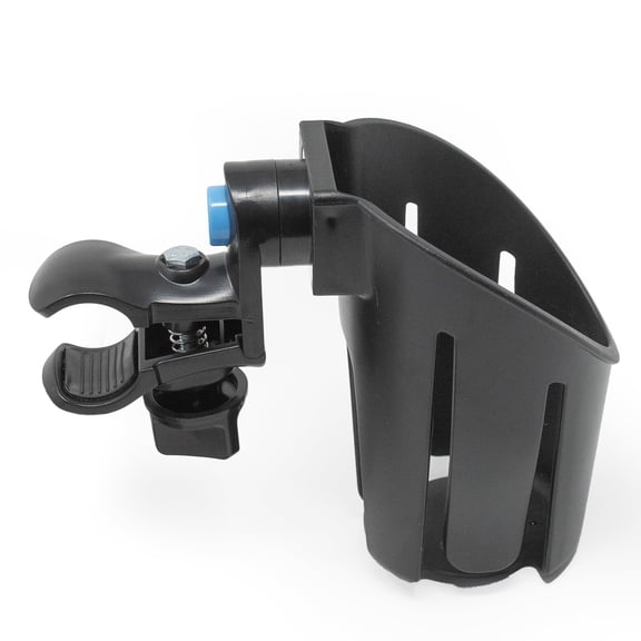 Button-Lock Universal Cup Holder for Walker, Wheelchair, Rollator