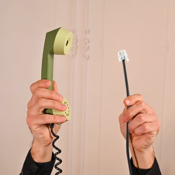 AURARMLET Telephone Cord for Landlines Home Use Black Phone Cable Soft Durable and Practical