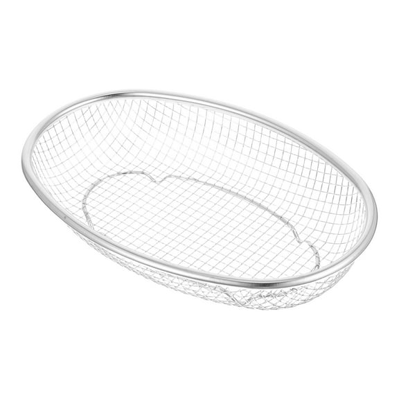 AURARMLET Stainless Steel Oval Mesh Hanging Drain Basket Strainer for Kitchen Vegetables and Fruits