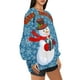 thumbnail image 3 of Sudaderas Navideñas de Cuello Redondo Para Mujer, Sudaderas Con Capucha de Manga Larga, Estampado Informal, Tops Holgados Con Cordón Y Bolsillos Odeerbi ODB193127, 3 of 6