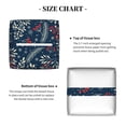 thumbnail image 5 of Tissue Merry Christmas Winter Leaves Snowflakes Box Cover Holder, Square by Xecao - Leather Decorative Organizer for Tabletop, Bathroom, Car, Office, 5 of 8
