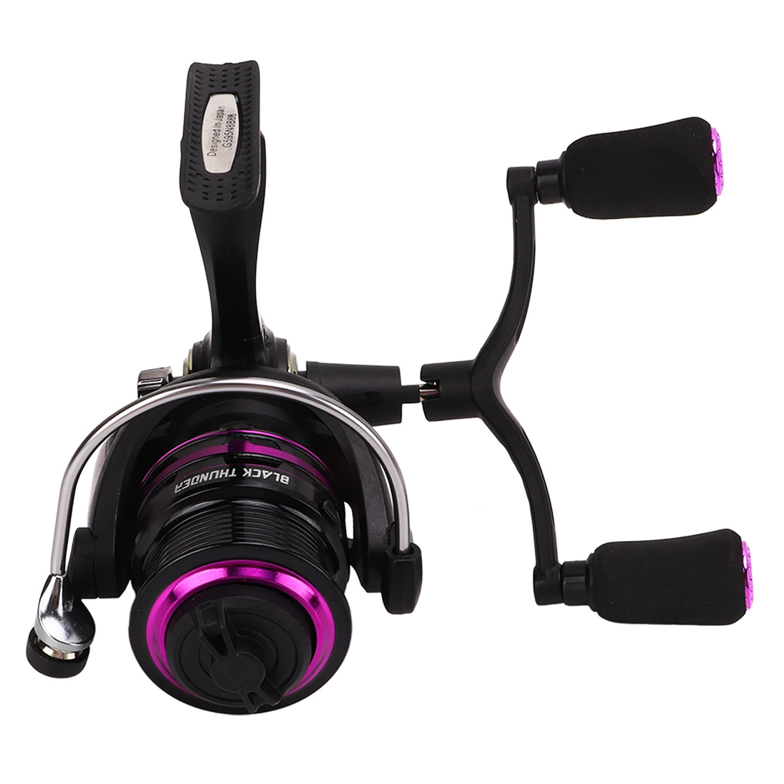 Premium High Hardness Metal Spinning Reel with Double Rocker Arm and Shallow Line Cup Gapless Design for Ice Fishing 1000 Series 4.72 inches / 12 cm