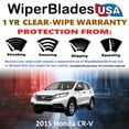 thumbnail image 2 of 2015 Honda CR-V Beam Wiper Blades Wipers w/1yr Warranty (Set of 2) (WiperBladesUSA), 2 of 5