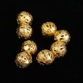 thumbnail image 4 of 100 piezas de de filigrana de color dorado ahuecado espaciador de de fabricación de joyas pulseras Becklace mini de metal de 8 mm, 4 of 9