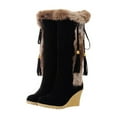 thumbnail image 4 of PAMINGONO 1 Pair Women Snow Boots Anti Skid TPR Velvet Lining High Tube Winter Warm, 4 of 8