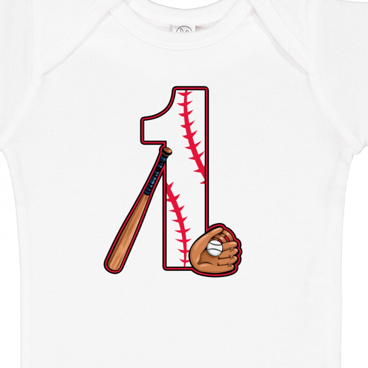 Inktastic Baseball First Birthday One Year Old Boys or Girls Baby Bodysuit
