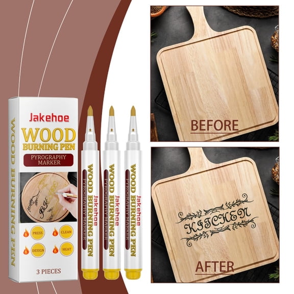 Pyrography Wood Burning Marker, DIY Wood Engraving Scorch Marking Pen for Wood Craft Branding 1 pack