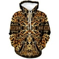 thumbnail image 2 of QTAGTESS Leopard Print Hoodie for Men Y2K Cheetah Graphic Pullover Sweatshirt, 2 of 8