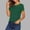 Green, variant on ClodeEU Women's Short Sleeve Crew Neck Striped T Shirt,Casual Trendy Basic Tee Black,Women's Plus L