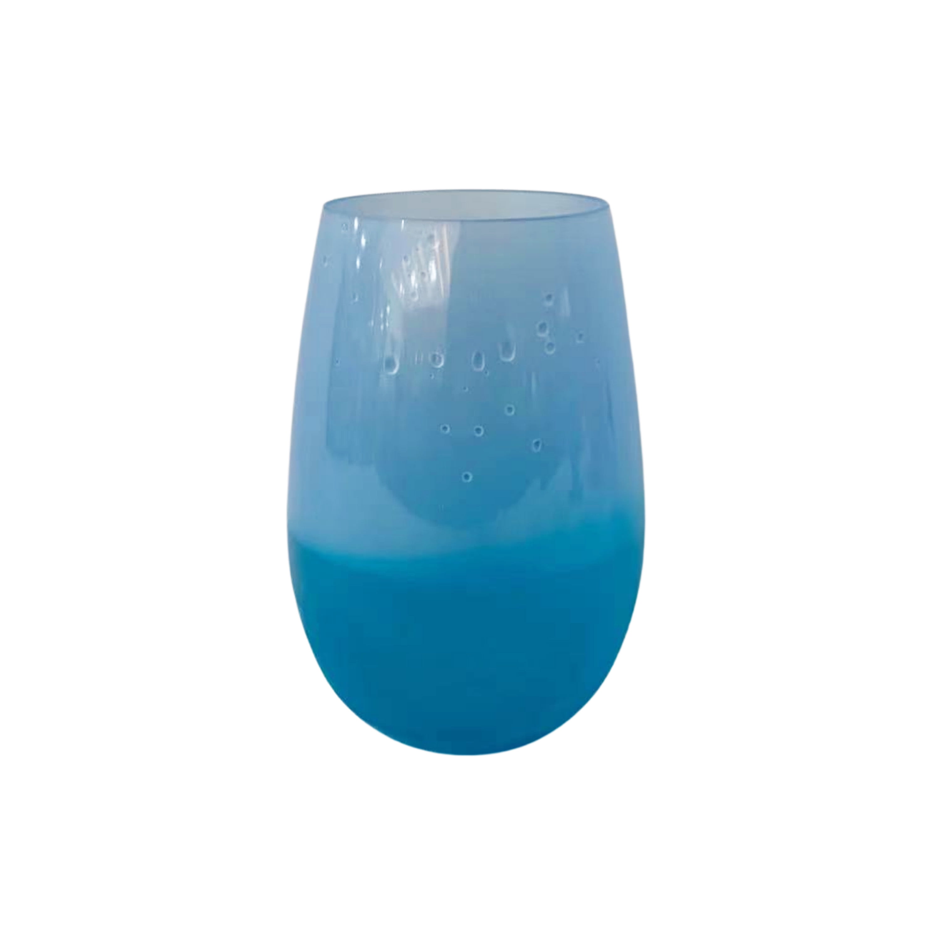 Mainstays 19-Ounce Acrylic Blue Rim Stemless Wine Tumbler