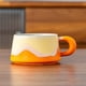 thumbnail image 4 of Juego de taza y platillo para café, latte, taza de cerámica, regalo práctico, set de regalo, 4 of 6