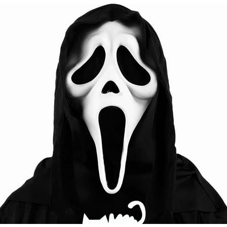 Halloween Scream Mask Natural Latex Scary Skull Mask - Halloween Horror Full Head Masquerade Cosplay Party Decoration