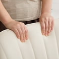 thumbnail image 5 of Beige Office Chair | Velvet | Desk Chair, Criss Cross Chair | Swivel | Padded, Wide Seat | Height Adjustable, 5 of 8