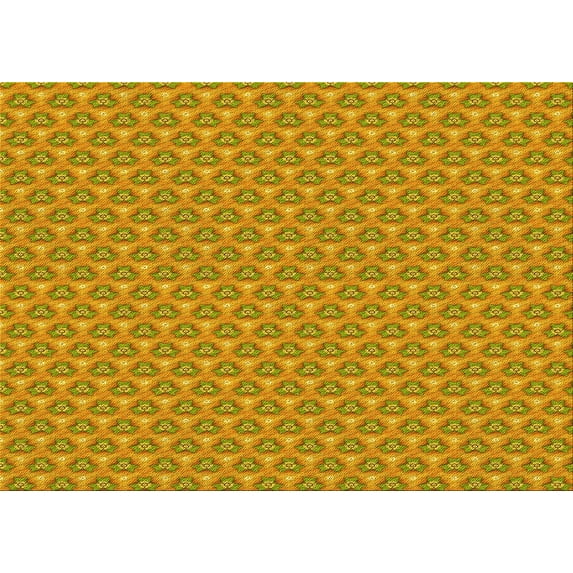Ahgly Company Machine Washable Indoor Rectangle Transitional Yellow Area Rugs, 5' x 8'