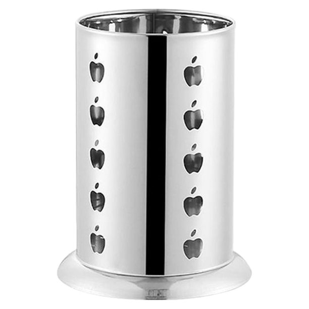 Bearachild Estante de almacenamiento de palillos de cocina de acero inoxidable, fácil de limpiar y resistente al óxido, versátil Organizadores de utensilios de cocina agujero de manzana
