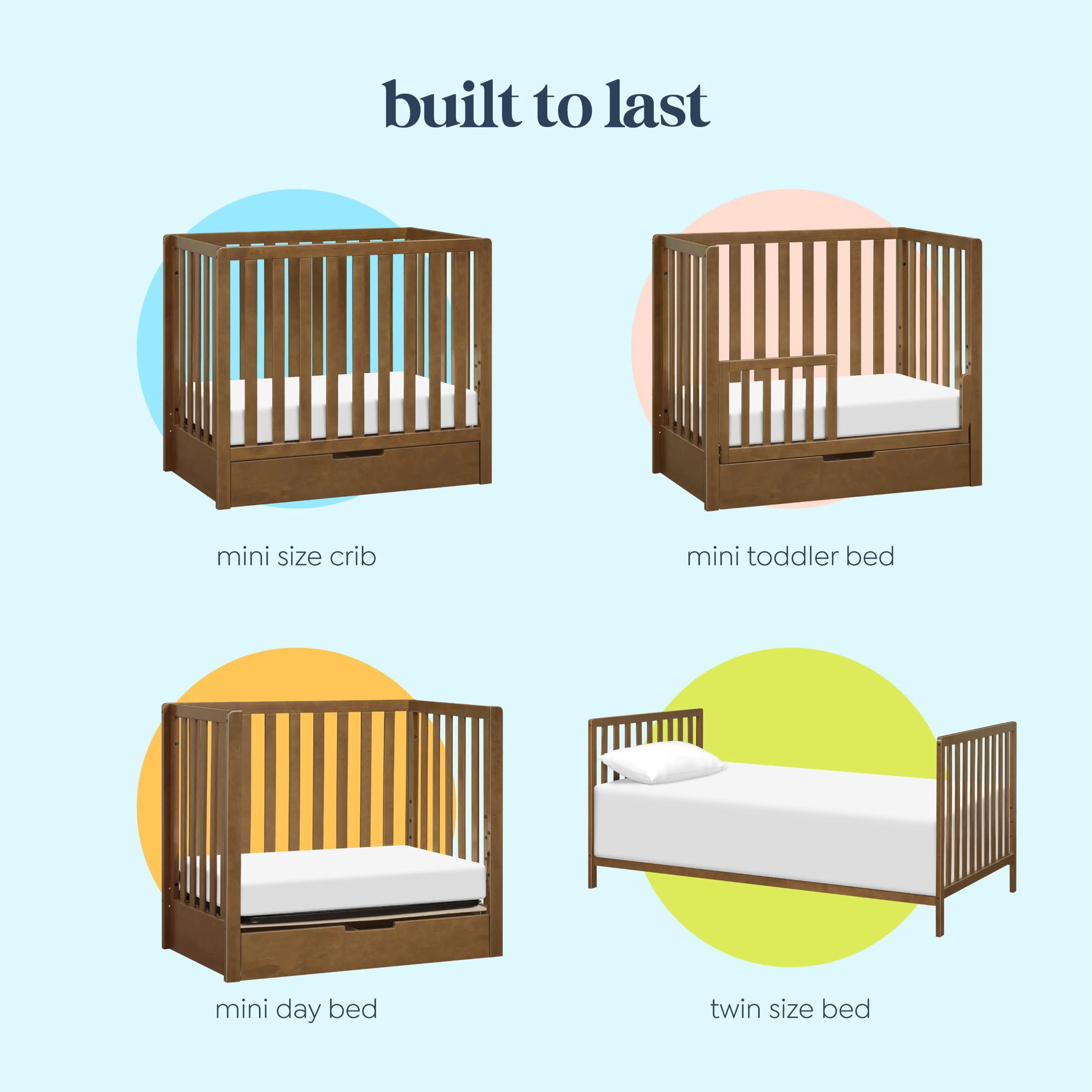 Carter's Colby 4-in-1 Convertible Mini Crib with Trundle