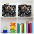 thumbnail image 7 of Black and White Flowers Cherry Storage Basket, Durable Canvas Organizer With Handles Large Collapsible Storage Bins Boxes for Home Office - 2 Pack Home Decor, 7 of 7