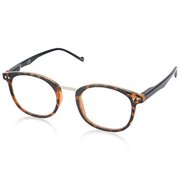 In Style Eyes Modern Oval Clear Frame Readers Tortoise +3.50