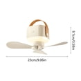 thumbnail image 4 of YYV Gifts Multifunctional Rechargeable Lighted Ceiling Fan with Table and Wall Mount Options Remote-Controlled Portable Camping Fan with LED Lights Multi-Use Outdoor Indoor Fan, 4 of 7