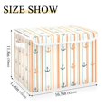 thumbnail image 5 of Yayeee Collapsible Storage Bin with Lid Fabric Closet Decorative Basket with Handles, Beige Nautical Pattern, 5 of 7