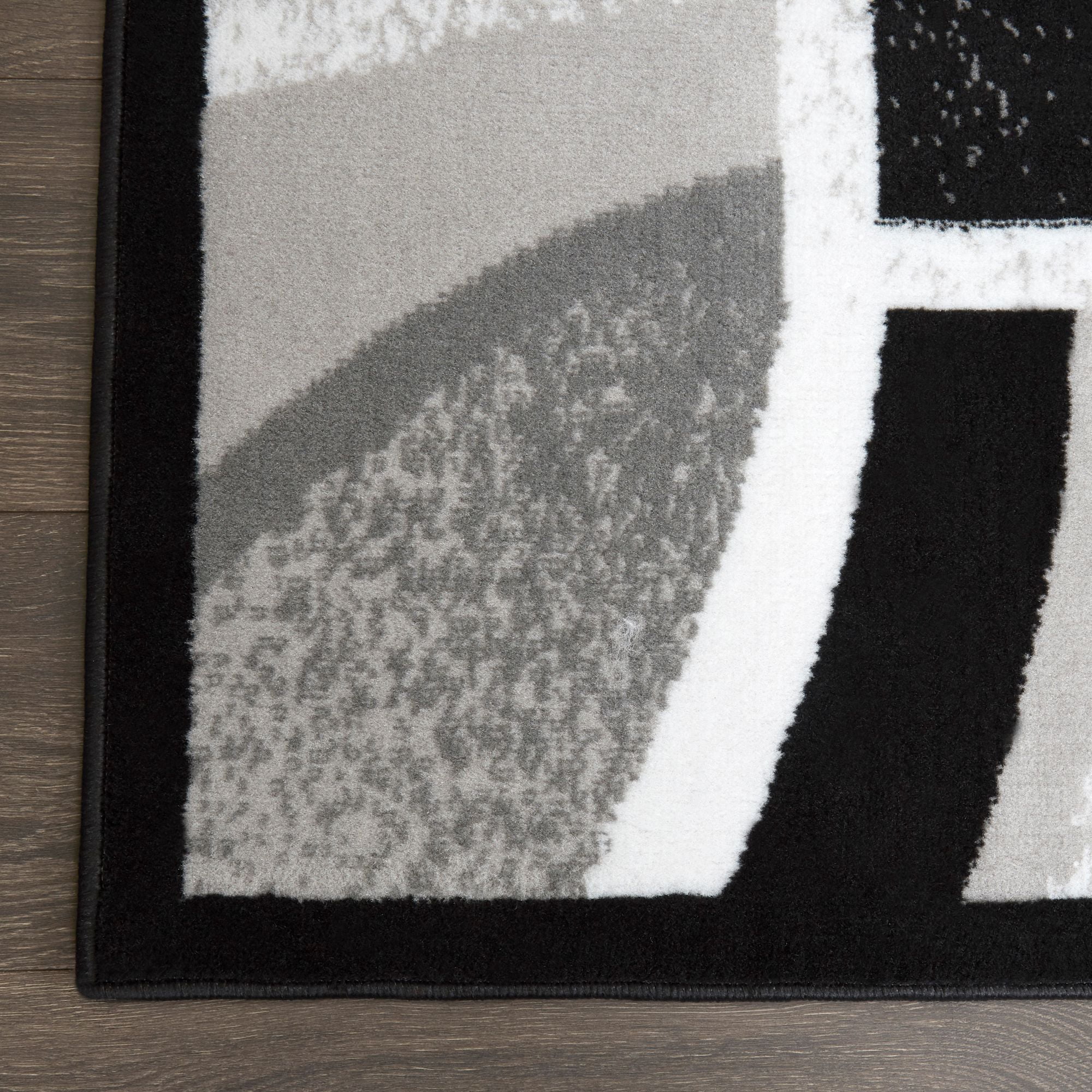 Home Dynamix Premium Rizzy Contemporary Abstract Border Indoor Area Rug, Black/Grey, 5'2"x7'4"