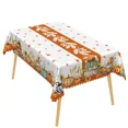 thumbnail image 5 of Duangreer Retro Pumpkin Dwarf Truck Print Rectangle Tablecloth, Washable Table Cover with Waterproof Wrinkle Resistant for Restaurant Picnic Indoor Outdoor, 60 x 84 Inch, 5 of 6