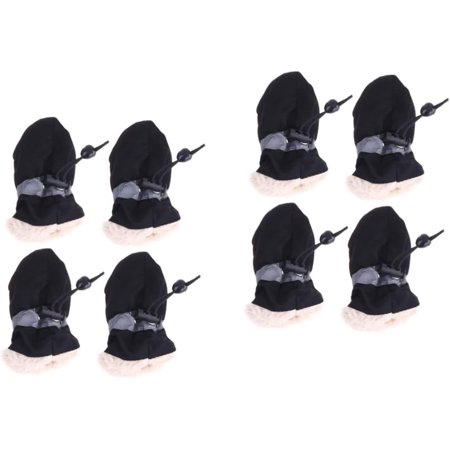 Dogs Pcs Botas para Shoes Protector Black Boot Dog Shoes for Winter Doggie Boots Pet Hike Walk Run Shoe Medium Dog Protective Case Warm Boots Pet Shoes Shoes for 8
