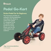 hauck Hurricane Racing Go Kart w/Low Profile Rubber Tires & Handbrake, Red