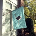 thumbnail image 2 of Common Ostrich Blue Check Flag Canvas House Size, 2 of 2