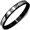 Black, variant on Stainless Steel Black Blue Silver-Tone Engraving Keep Me in Your Heart Unisex Bangle Bracelet