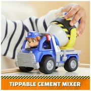 Rubble & Crew, Cement Mixer Truck with Mix Action Figure, Toys for Kids Ages 3+