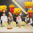 thumbnail image 4 of Set de globos GOTPASS de 6 piezas, hamburguesa y papas fritas, foil, 4 of 5