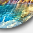 thumbnail image 4 of Designart 'Turquoise Water and Sunny Beams' Landscape Photography Circle Metal Wall Art, 4 of 5