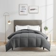 thumbnail image 1 of Nestl All Season Goose Down Alternative Comforter, Queen/Full, Gray, 1 of 6