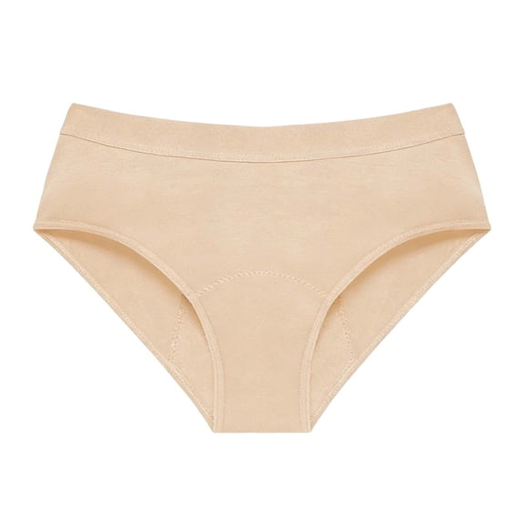 CUZIBR Women'S Seamless Underwear No Show Solid Color High-Waist Stretch Underwears Summer Stylish Bikini Ice Silk Hipster Soft Comfy Lightweight Full Coverage Briefs Dailywear,Beige,L